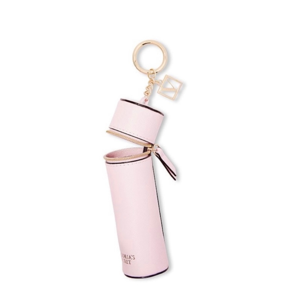 ✨Victoria’s Secret VS Pink Keychain Rollerball Perfume Travel Case Lipgloss NEW - Picture 3 of 5